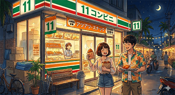 深夜のコンビニ